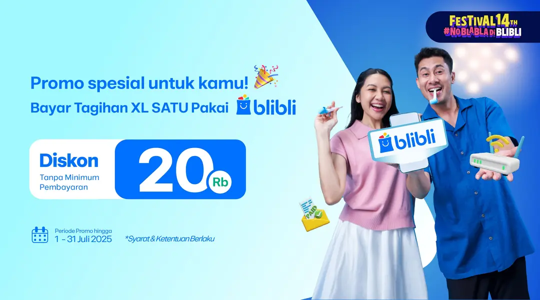 Promo Bayar Tagihan XL SATU Pakai Blibli